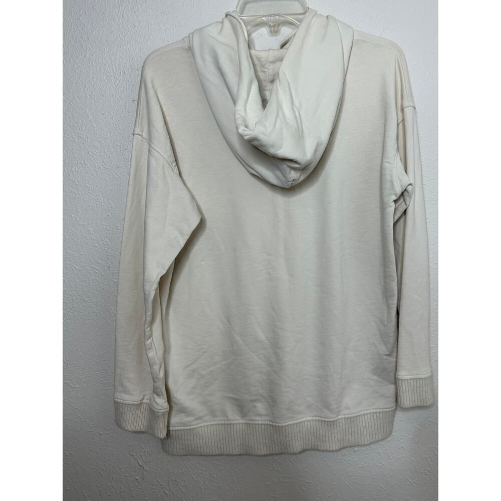 ALLSAINTS Woman's Size Small Oversized Cream Hoodie Ribbed cuffs lux relaxed fit - Picture 9 of 12